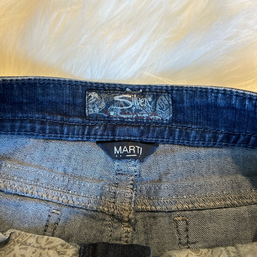 Silver jeans MARTI Y2K low rise denim stretch Shorts size 30 - Picture 6 of 8